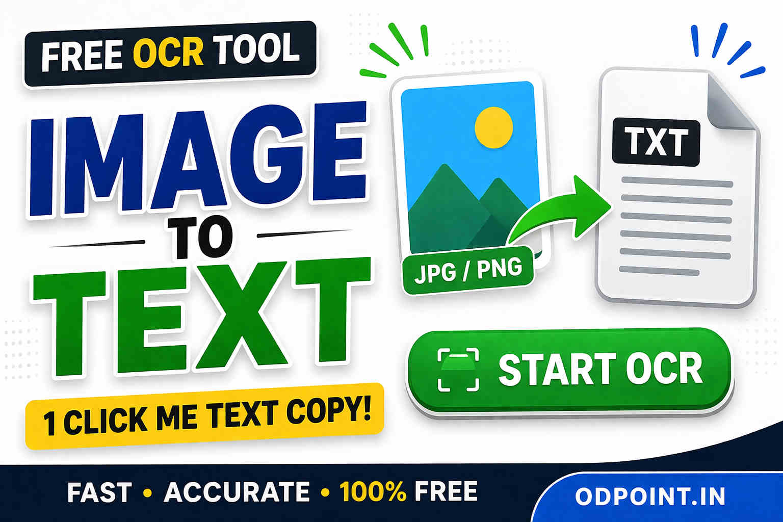 Image to Text OCR Online Free – Photo Se Text Kaise Nikale (Fast & Accurate Tool) - ODPOINT Blog