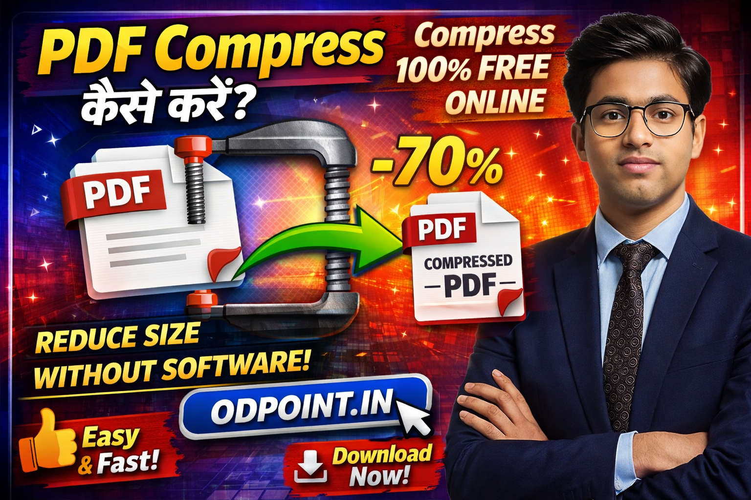 PDF Compress Kaise Kare Online Free (Without Quality Loss) – Step-by-Step Guide | ODPOINT - ODPOINT Blog