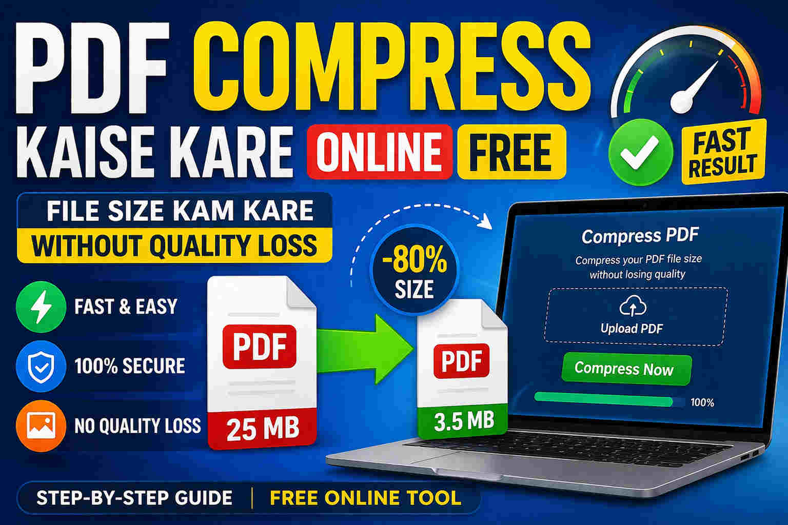 PDF Compress Kaise Kare Online Free (File Size Kam Kare Without Quality Loss) - ODPOINT Blog